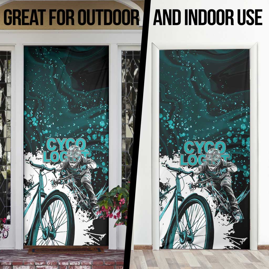 Cycologist Cycling Door Cover Grunge Style - Wonder Print Shop