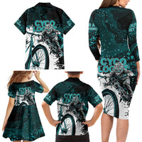 Cycologist Cycling Family Matching Long Sleeve Bodycon Dress and Hawaiian Shirt Grunge Style - Wonder Print Shop