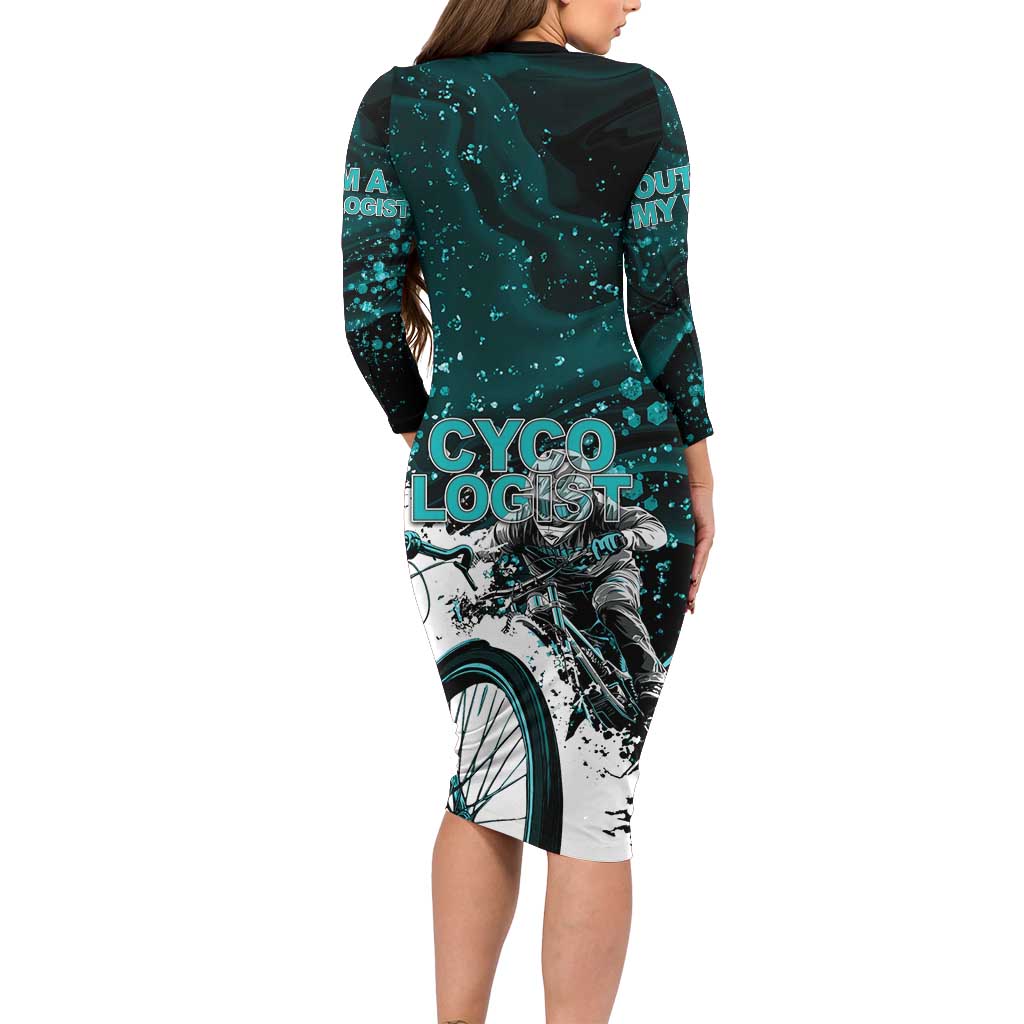 Cycologist Cycling Family Matching Long Sleeve Bodycon Dress and Hawaiian Shirt Grunge Style - Wonder Print Shop