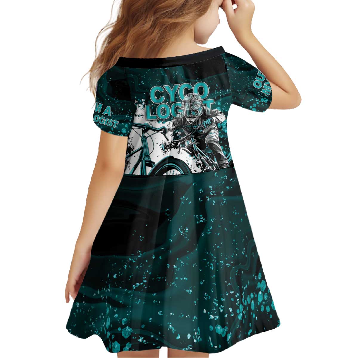 Cycologist Cycling Family Matching Off The Shoulder Long Sleeve Dress and Hawaiian Shirt Grunge Style - Wonder Print Shop