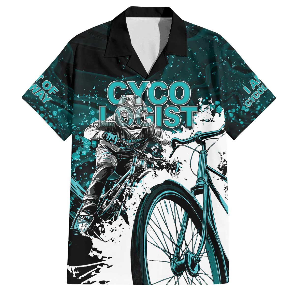 Cycologist Cycling Family Matching Off The Shoulder Long Sleeve Dress and Hawaiian Shirt Grunge Style - Wonder Print Shop
