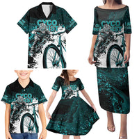 Cycologist Cycling Family Matching Puletasi and Hawaiian Shirt Grunge Style - Wonder Print Shop