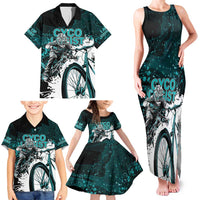 Cycologist Cycling Family Matching Tank Maxi Dress and Hawaiian Shirt Grunge Style - Wonder Print Shop