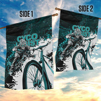 Cycologist Cycling Garden Flag Grunge Style - Wonder Print Shop