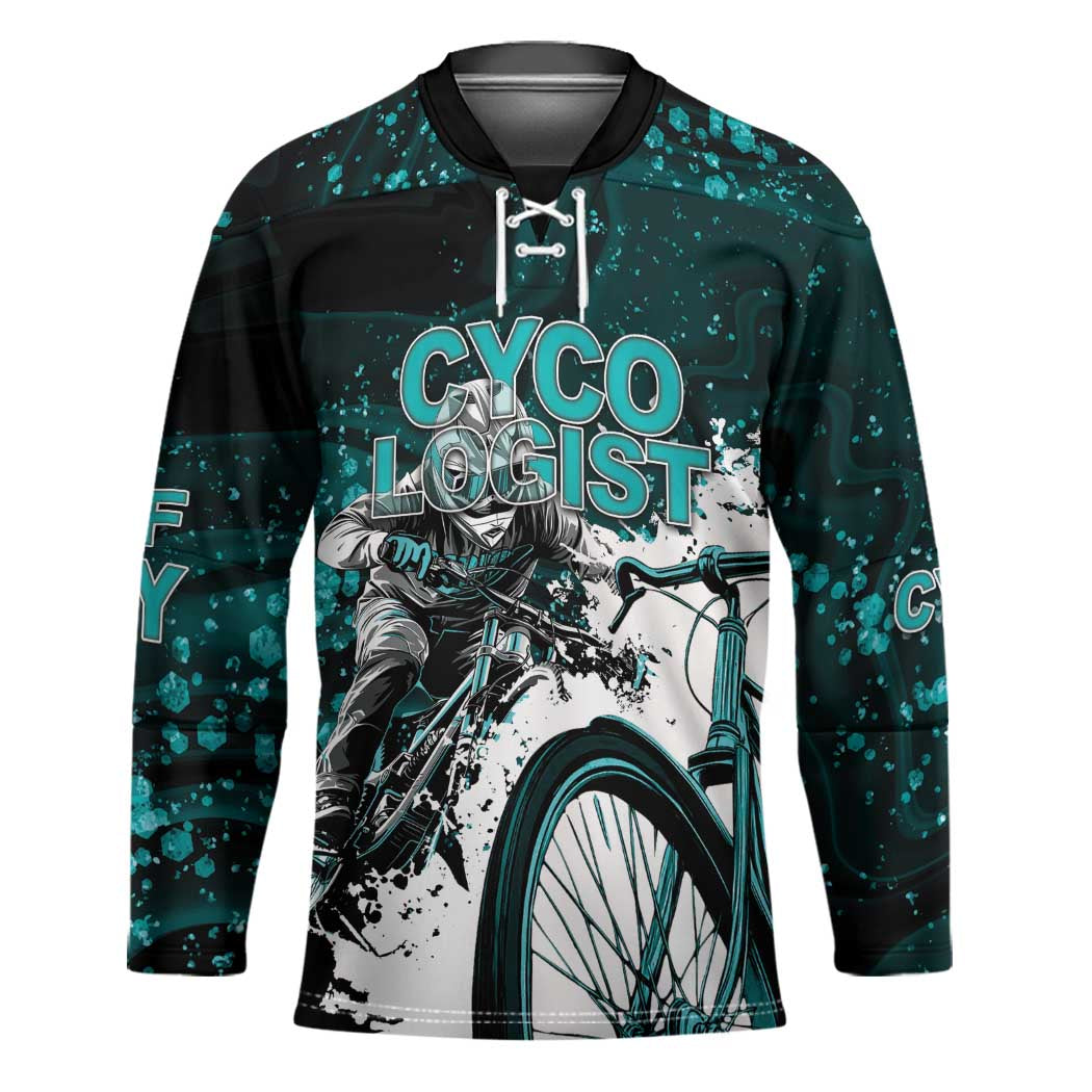 Cycologist Cycling Hockey Jersey Grunge Style - Wonder Print Shop