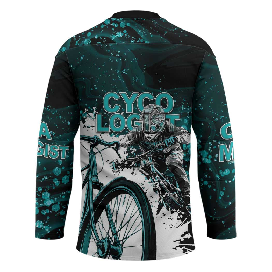 Cycologist Cycling Hockey Jersey Grunge Style - Wonder Print Shop