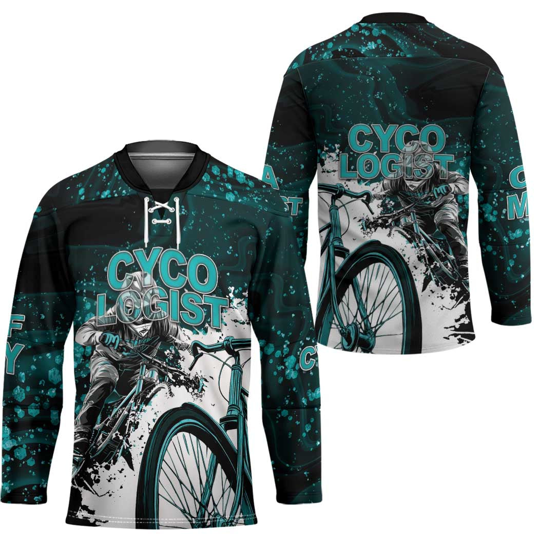 Cycologist Cycling Hockey Jersey Grunge Style - Wonder Print Shop