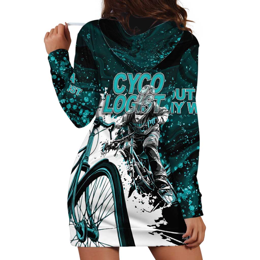 Cycologist Cycling Hoodie Dress Grunge Style - Wonder Print Shop