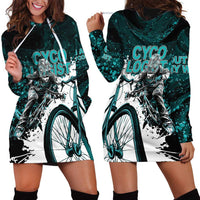 Cycologist Cycling Hoodie Dress Grunge Style - Wonder Print Shop
