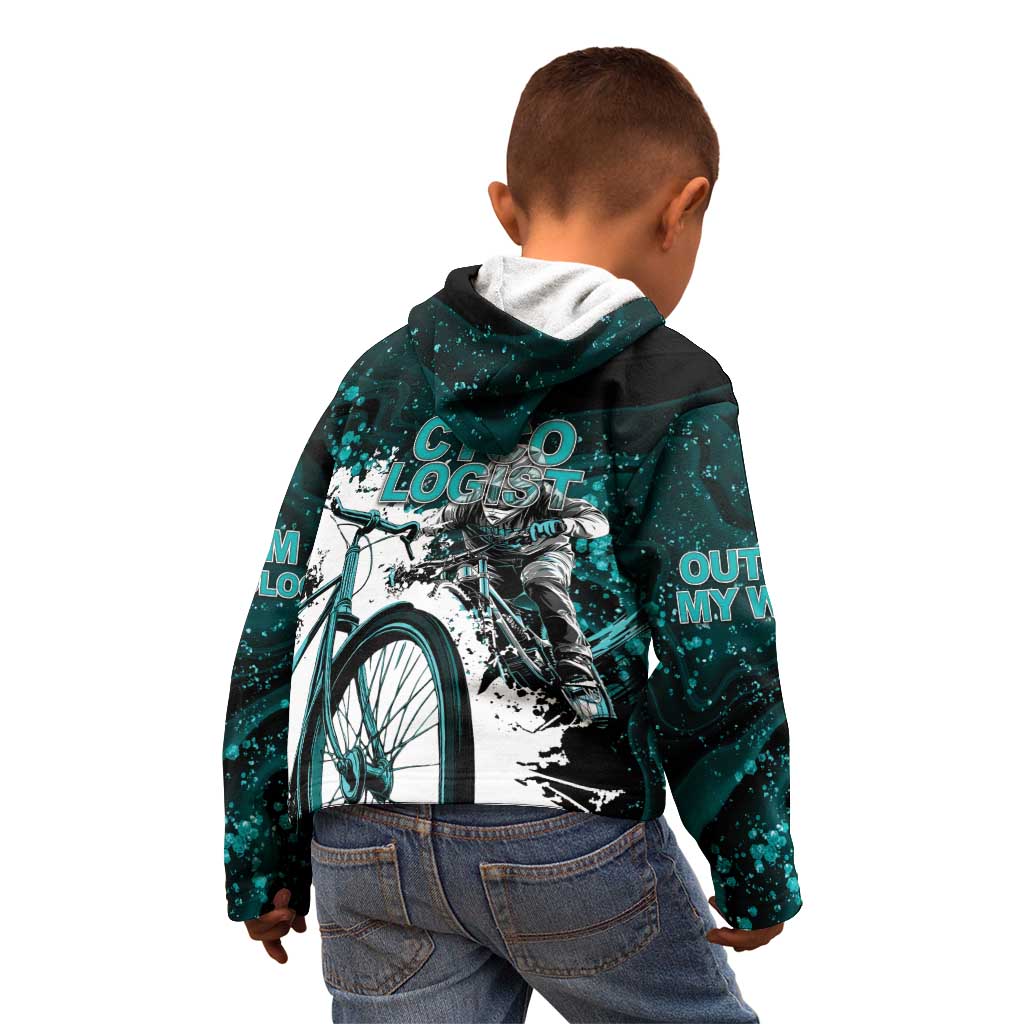 Cycologist Cycling Kid Hoodie Grunge Style - Wonder Print Shop