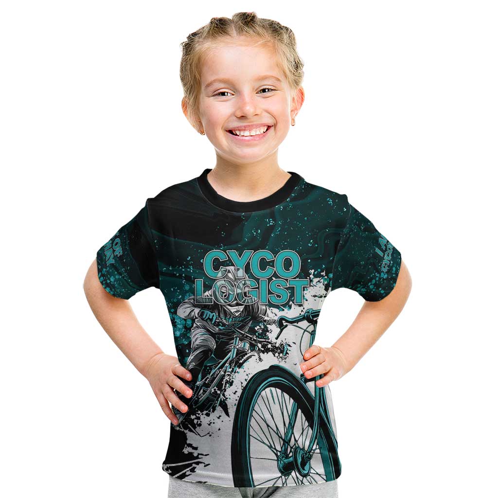 Cycologist Cycling Kid T Shirt Grunge Style - Wonder Print Shop