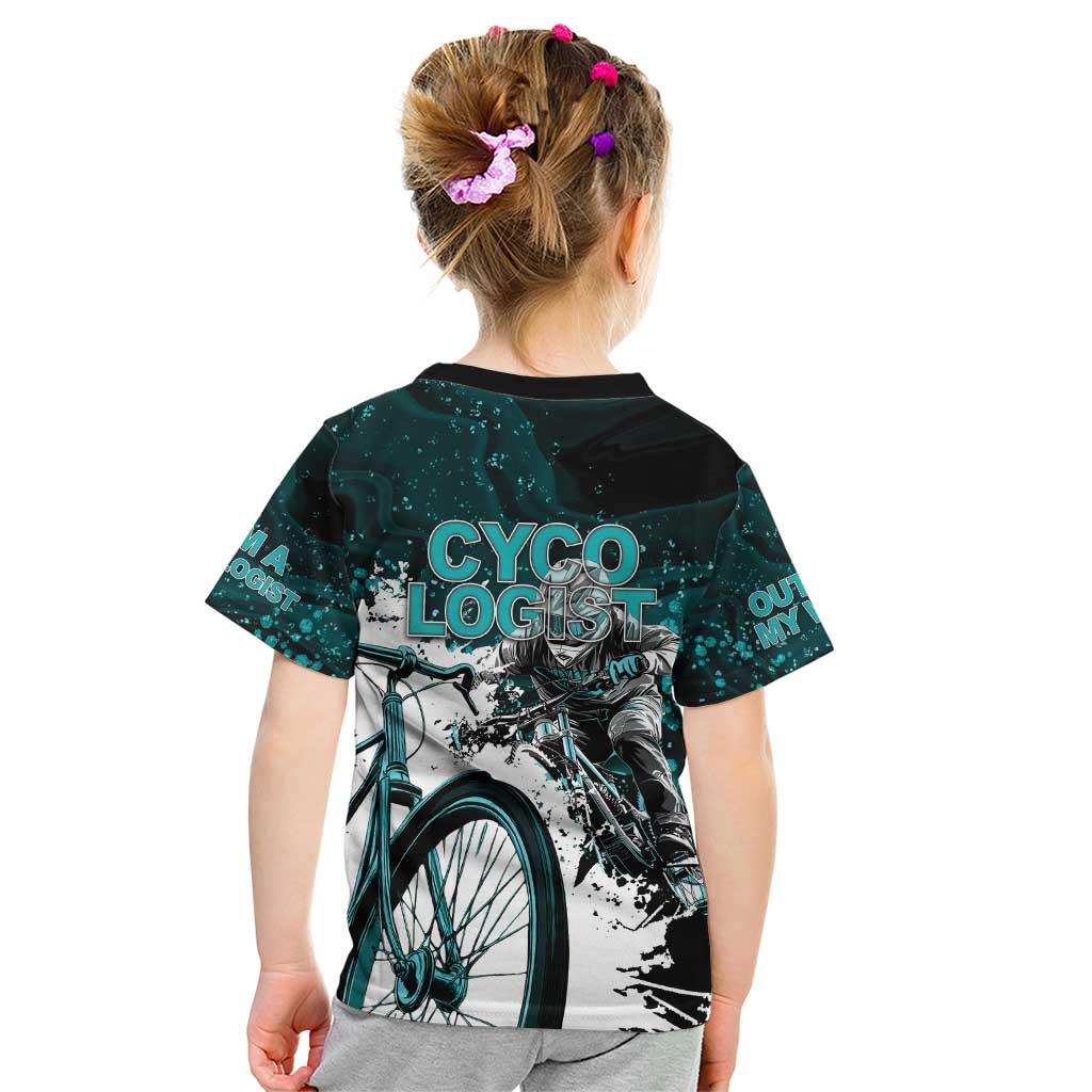 Cycologist Cycling Kid T Shirt Grunge Style - Wonder Print Shop
