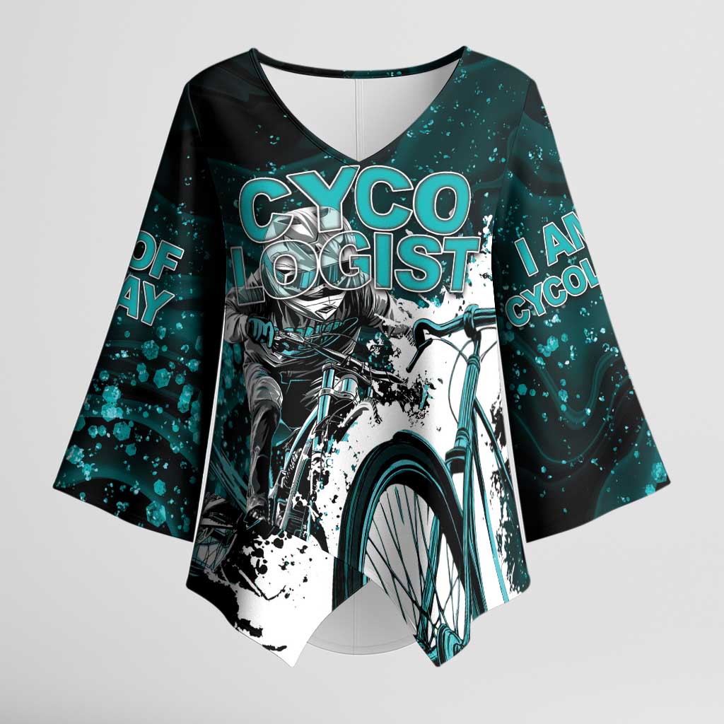 Cycologist Cycling Kimono Sleeve Blouse Grunge Style - Wonder Print Shop
