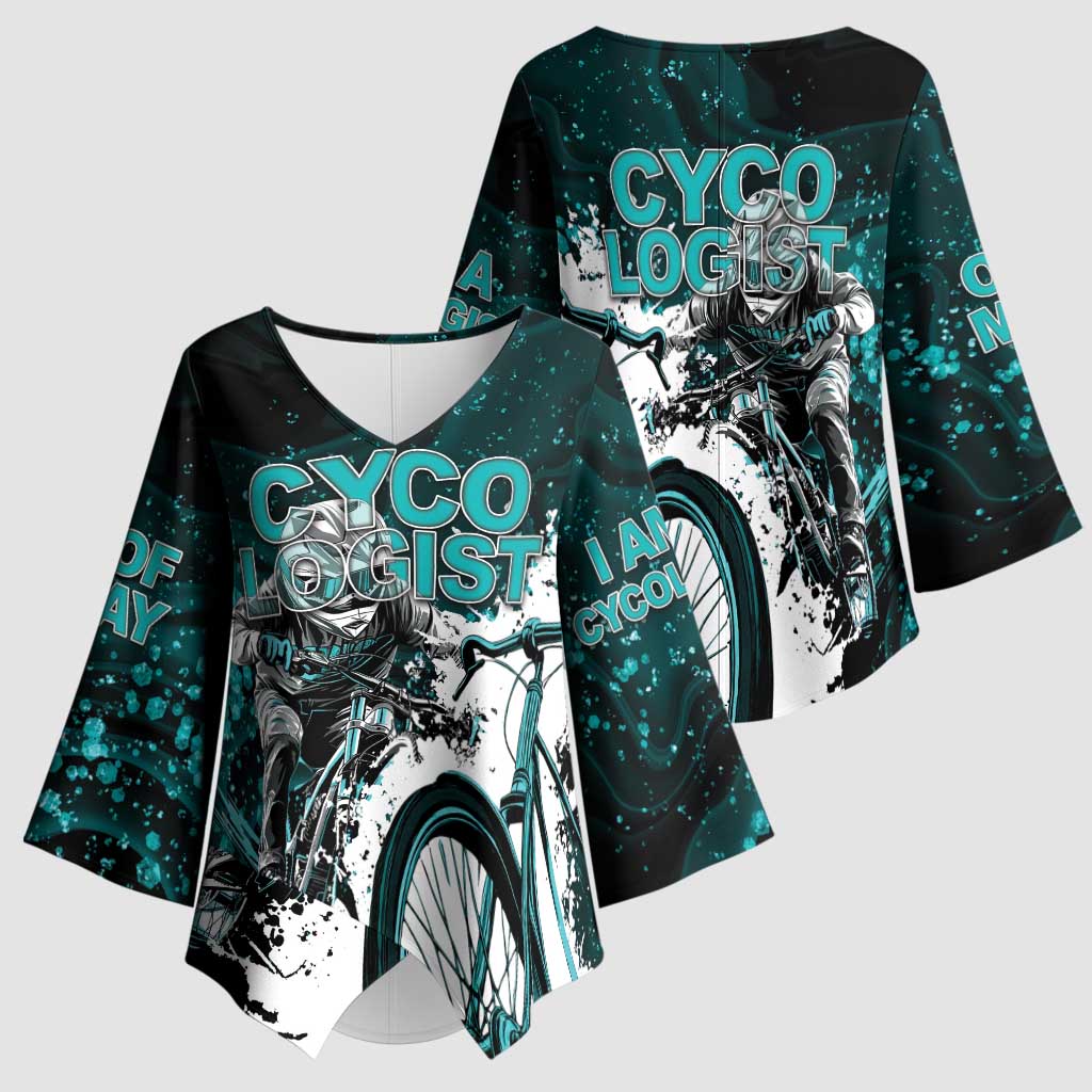Cycologist Cycling Kimono Sleeve Blouse Grunge Style - Wonder Print Shop
