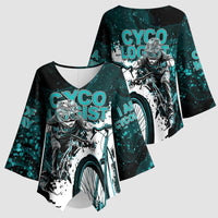 Cycologist Cycling Kimono Sleeve Blouse Grunge Style - Wonder Print Shop