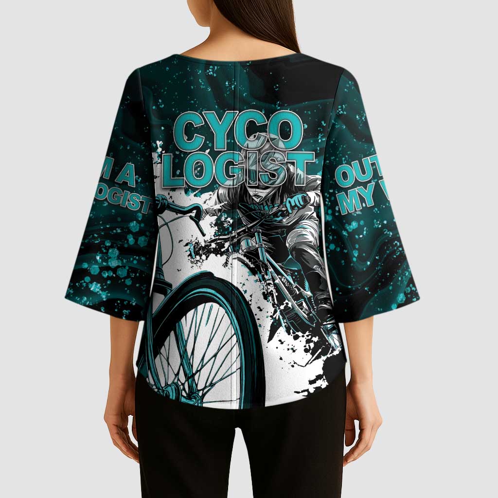 Cycologist Cycling Kimono Sleeve Blouse Grunge Style - Wonder Print Shop