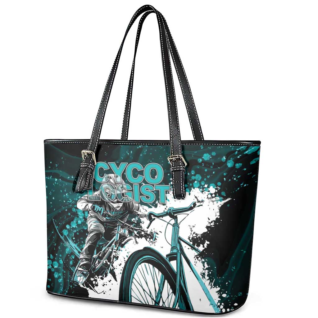 Cycologist Cycling Leather Tote Bag Grunge Style - Wonder Print Shop