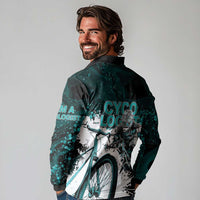 Cycologist Cycling Long Sleeve Polo Shirt Grunge Style - Wonder Print Shop