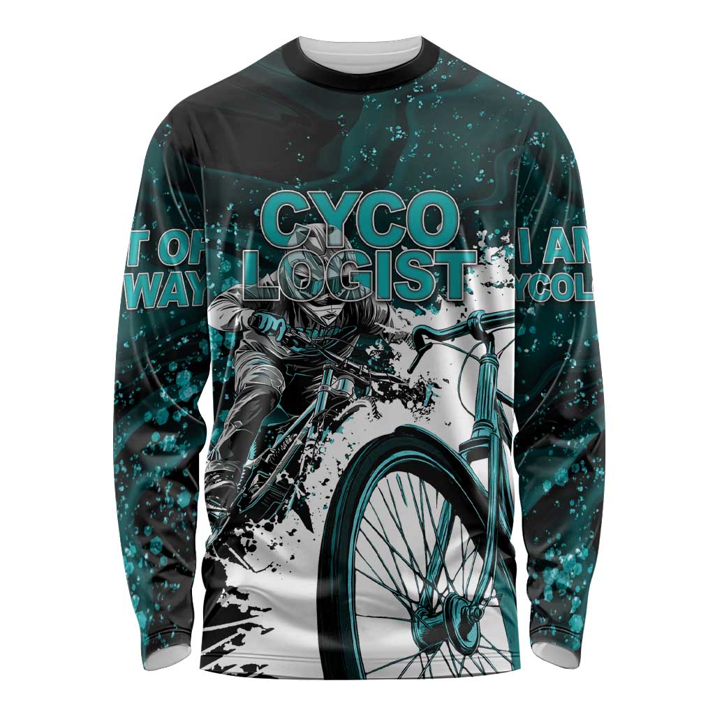 Cycologist Cycling Long Sleeve Shirt Grunge Style - Wonder Print Shop