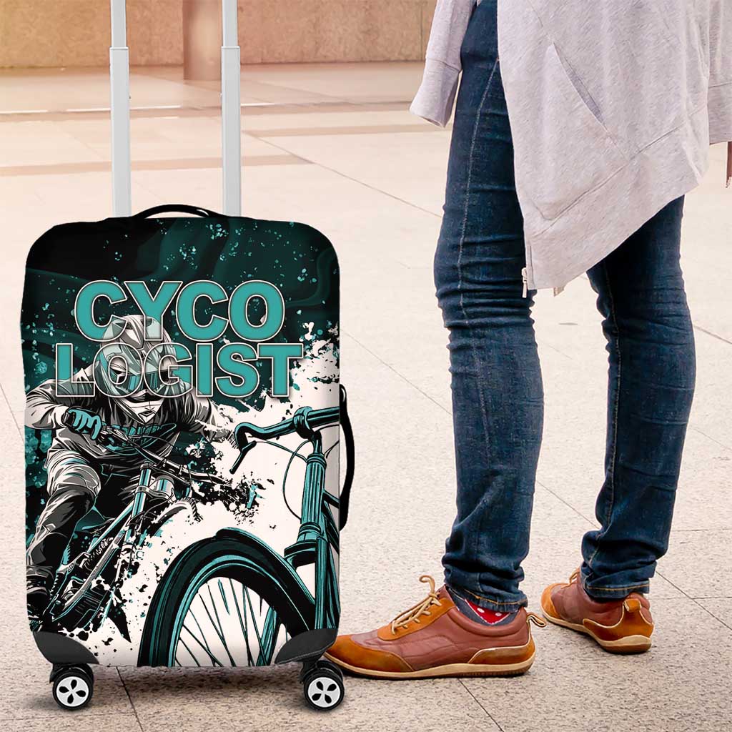 Cycologist Cycling Luggage Cover Grunge Style - Wonder Print Shop