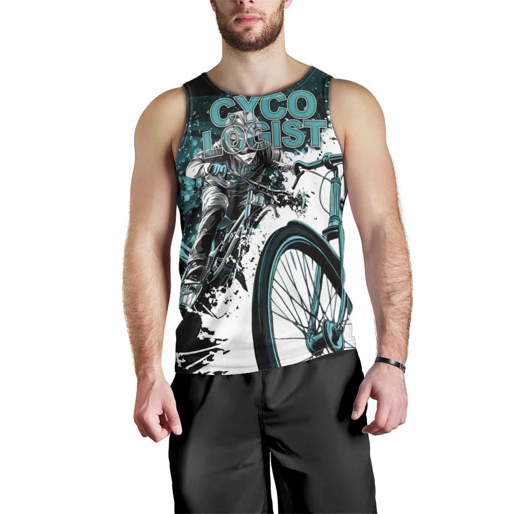 Cycologist Cycling Men Tank Top Grunge Style - Wonder Print Shop
