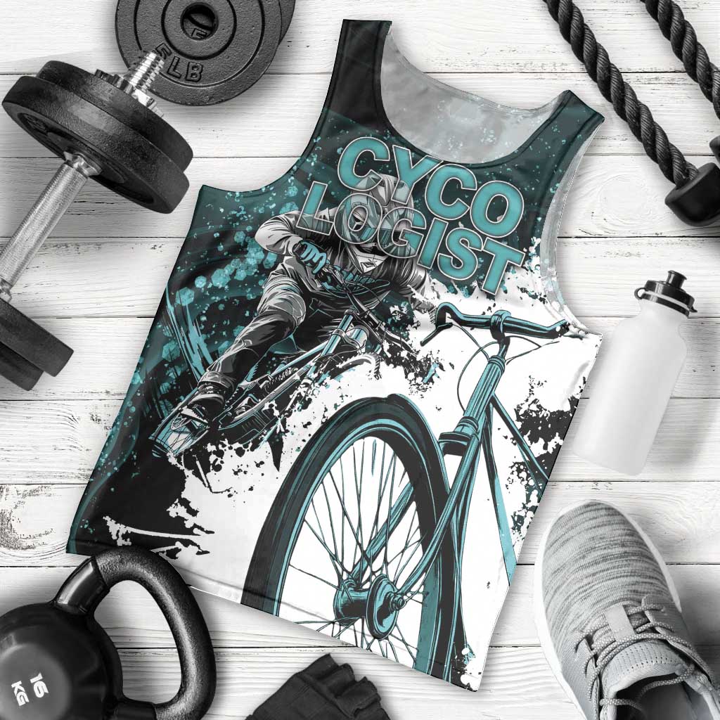 Cycologist Cycling Men Tank Top Grunge Style - Wonder Print Shop
