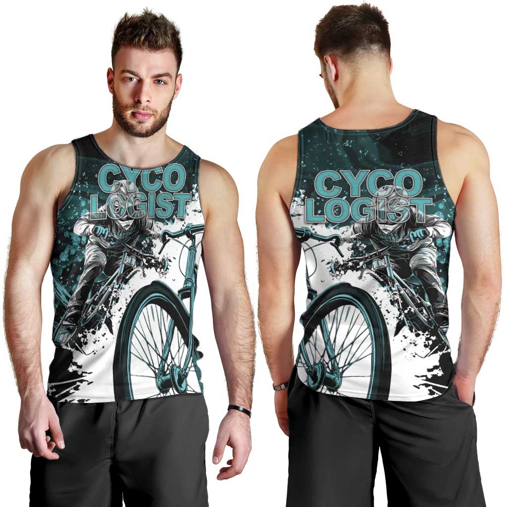 Cycologist Cycling Men Tank Top Grunge Style - Wonder Print Shop