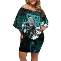Cycologist Cycling Off Shoulder Short Dress Grunge Style - Wonder Print Shop