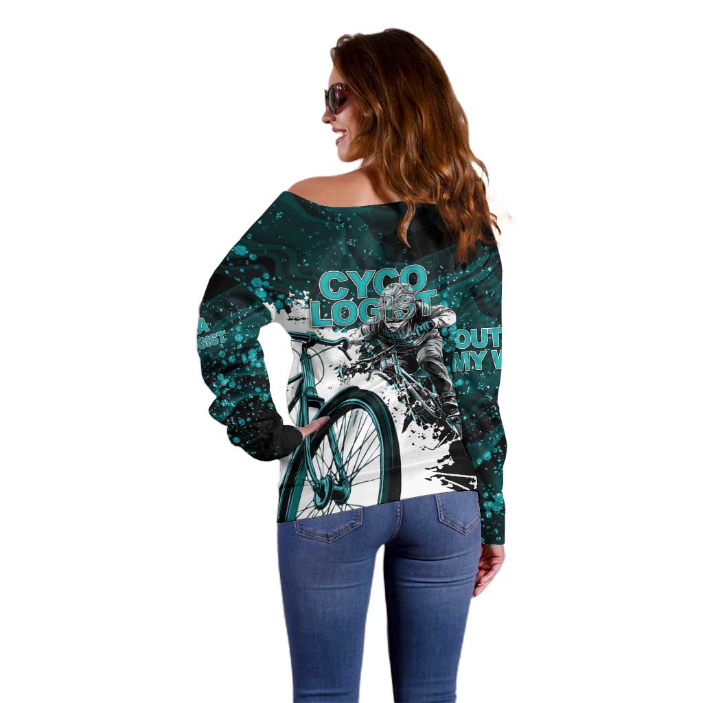 Cycologist Cycling Off Shoulder Sweater Grunge Style - Wonder Print Shop
