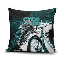 Cycologist Cycling Pillow Cover Grunge Style - Wonder Print Shop