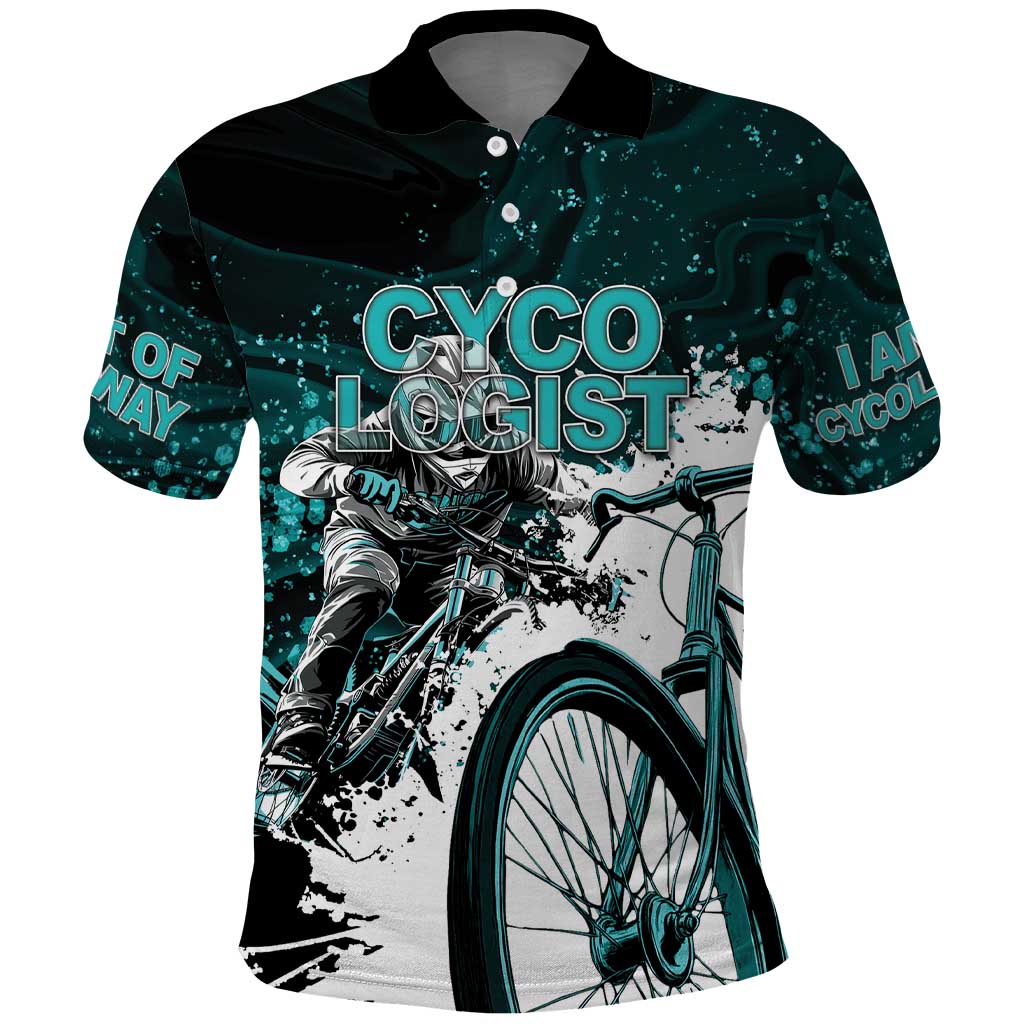 Cycologist Cycling Polo Shirt Grunge Style - Wonder Print Shop