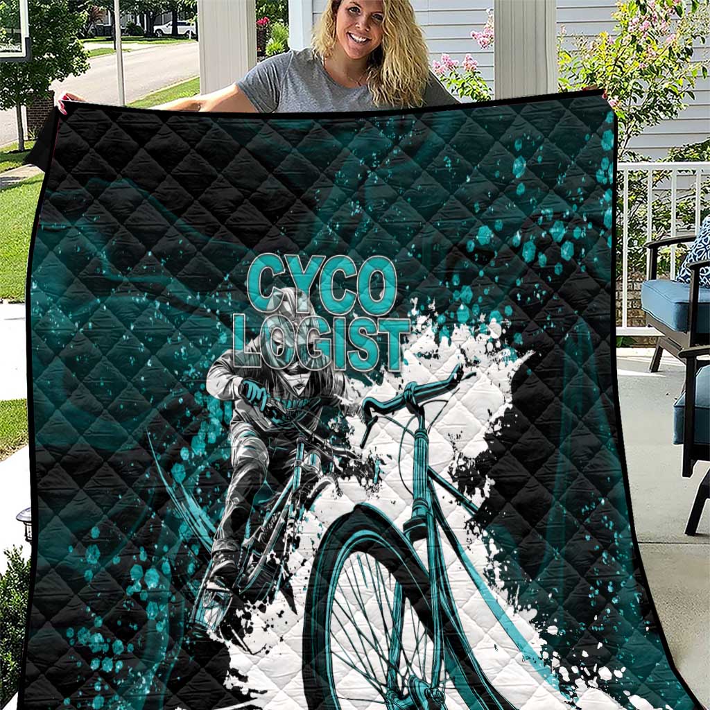 Cycologist Cycling Quilt Grunge Style - Wonder Print Shop