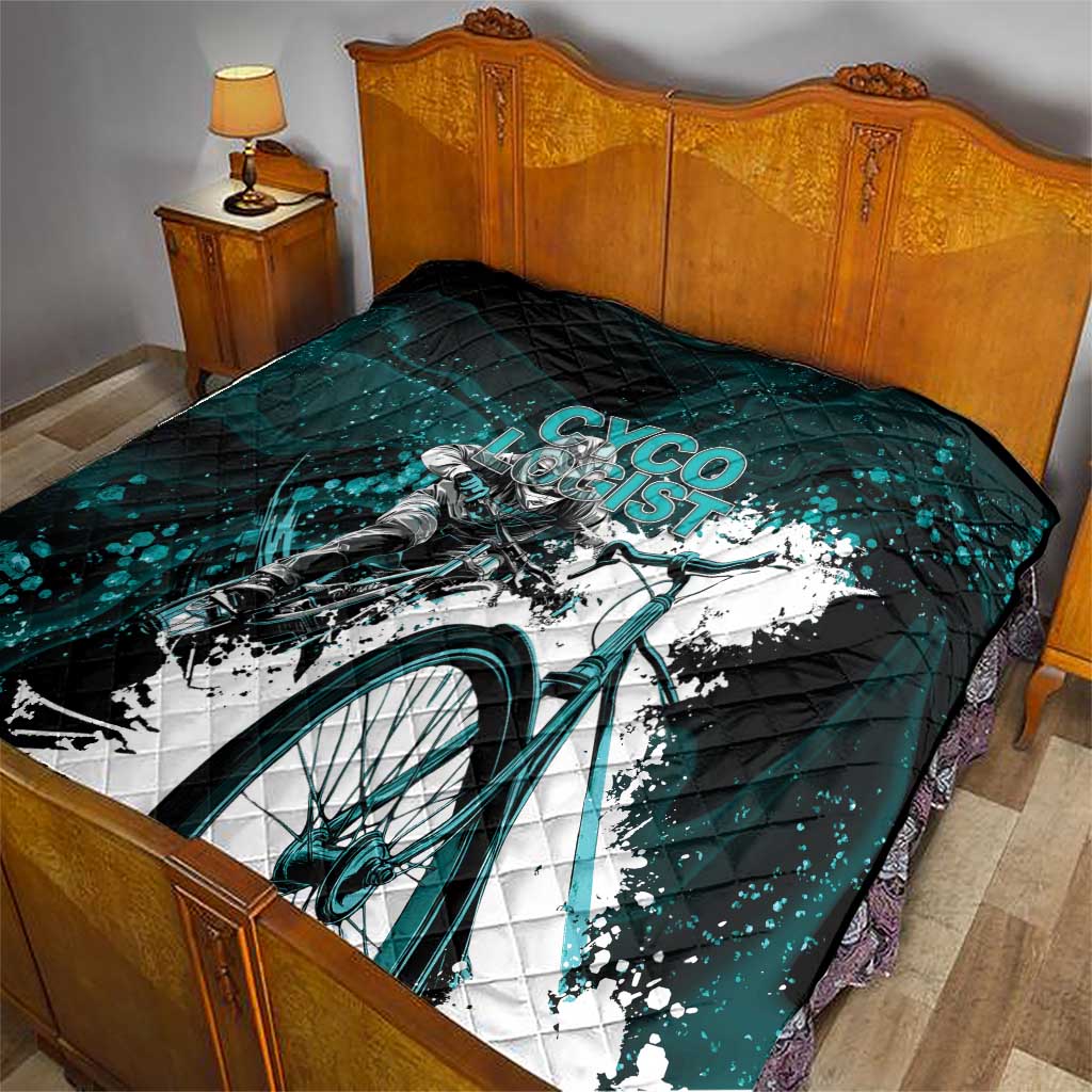 Cycologist Cycling Quilt Grunge Style - Wonder Print Shop