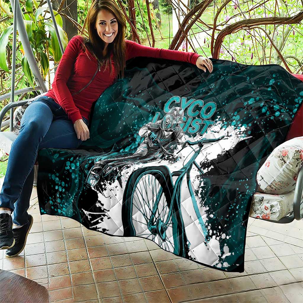Cycologist Cycling Quilt Grunge Style - Wonder Print Shop