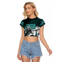 Cycologist Cycling Raglan Cropped T Shirt Grunge Style - Wonder Print Shop