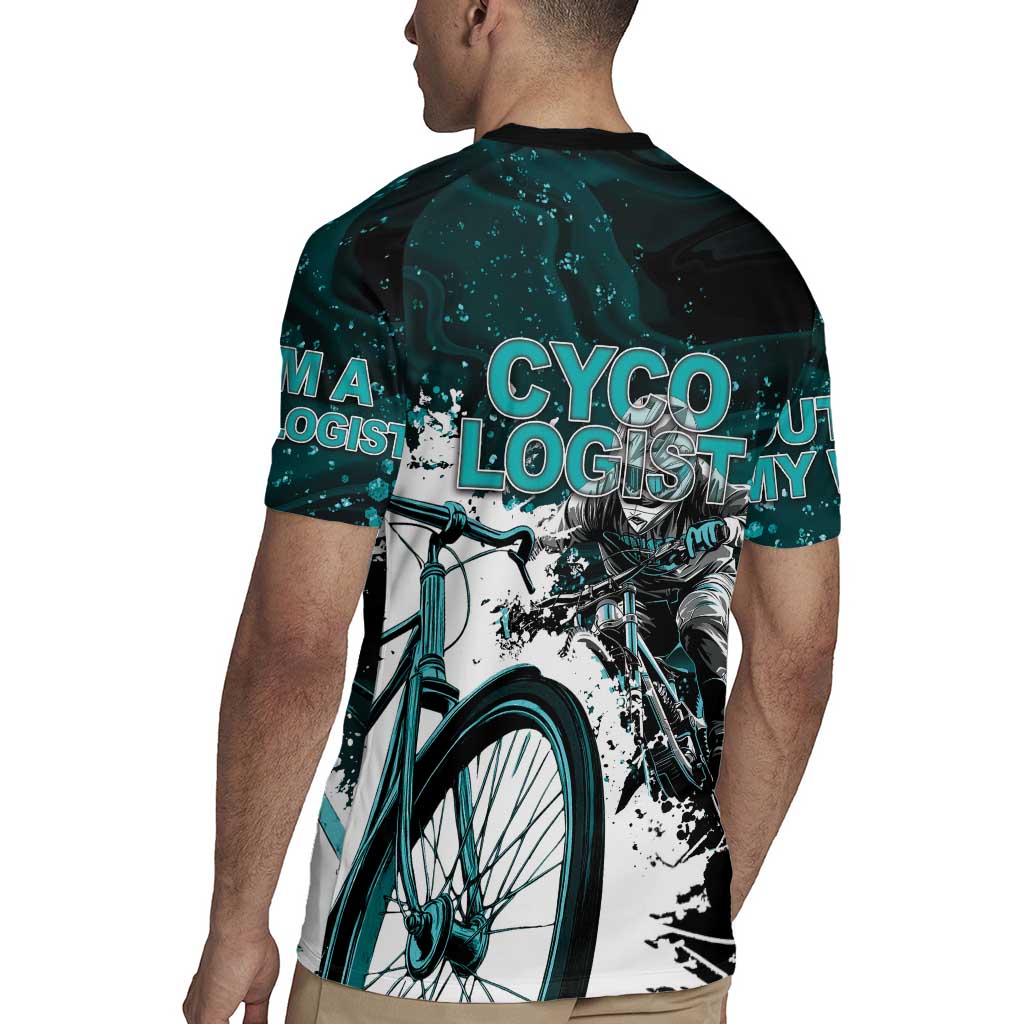 Cycologist Cycling Rugby Jersey Grunge Style - Wonder Print Shop