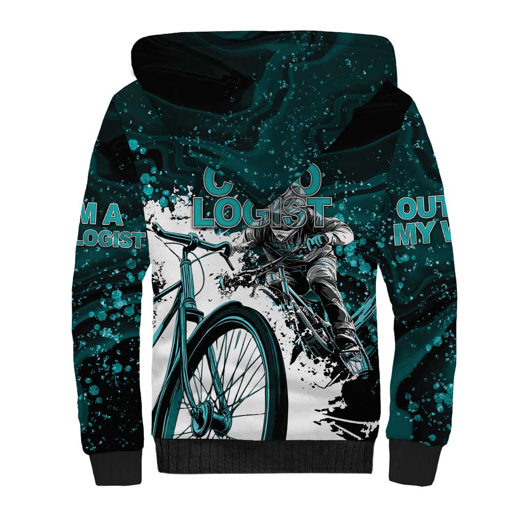 Cycologist Cycling Sherpa Hoodie Grunge Style - Wonder Print Shop