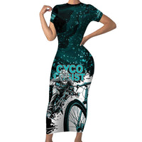 Cycologist Cycling Short Sleeve Bodycon Dress Grunge Style - Wonder Print Shop