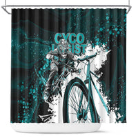 Cycologist Cycling Shower Curtain Grunge Style - Wonder Print Shop
