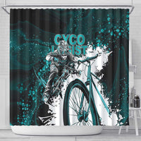 Cycologist Cycling Shower Curtain Grunge Style - Wonder Print Shop