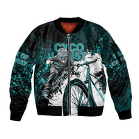 Cycologist Cycling Sleeve Zip Bomber Jacket Grunge Style - Wonder Print Shop