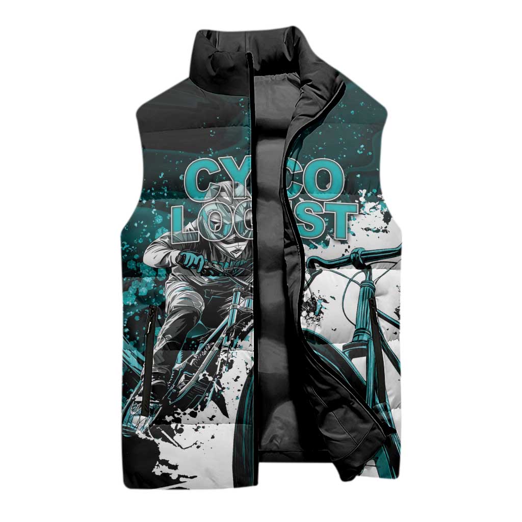 Cycologist Cycling Sleeveless Puffer Jacket Grunge Style - Wonder Print Shop