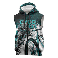 Cycologist Cycling Sleeveless Zip Hoodie Grunge Style - Wonder Print Shop