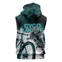 Cycologist Cycling Sleeveless Zip Hoodie Grunge Style - Wonder Print Shop