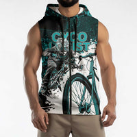 Cycologist Cycling Sleeveless Zip Hoodie Grunge Style - Wonder Print Shop