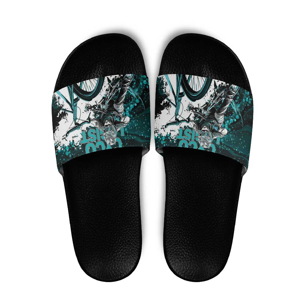 Cycologist Cycling Slide Sandals Grunge Style - Wonder Print Shop