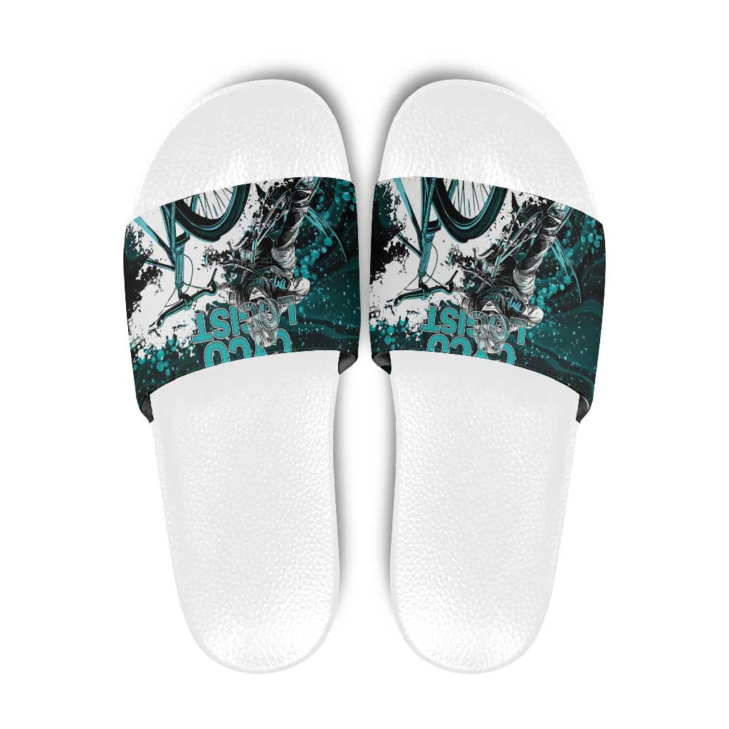 Cycologist Cycling Slide Sandals Grunge Style - Wonder Print Shop