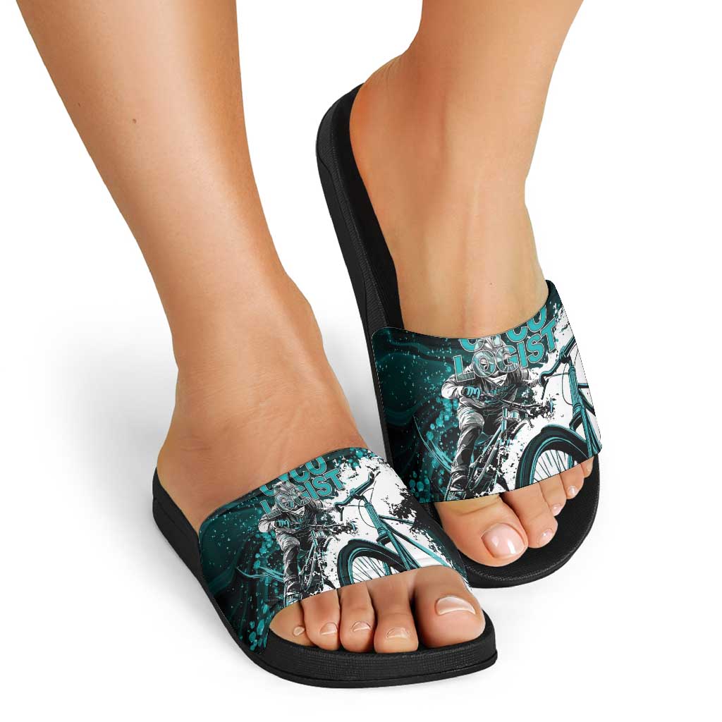 Cycologist Cycling Slide Sandals Grunge Style - Wonder Print Shop