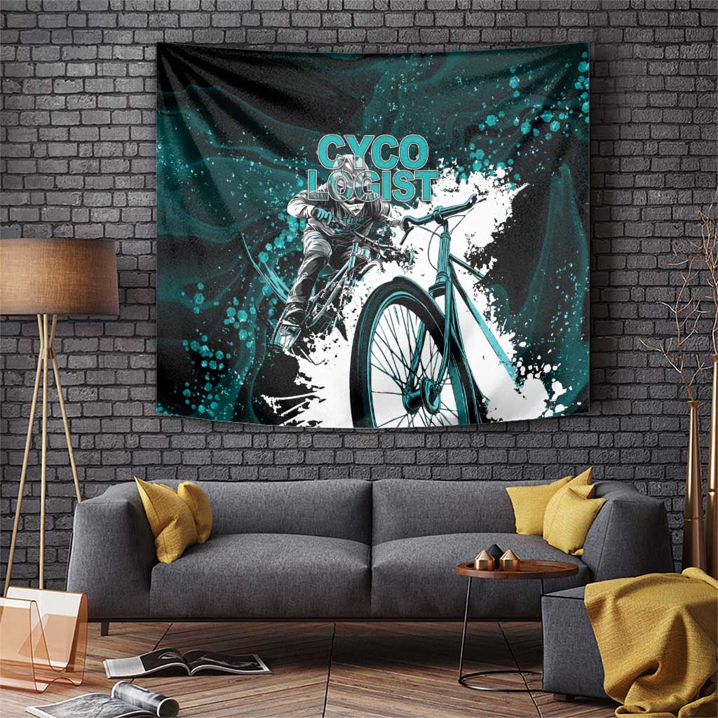 Cycologist Cycling Tapestry Grunge Style - Wonder Print Shop