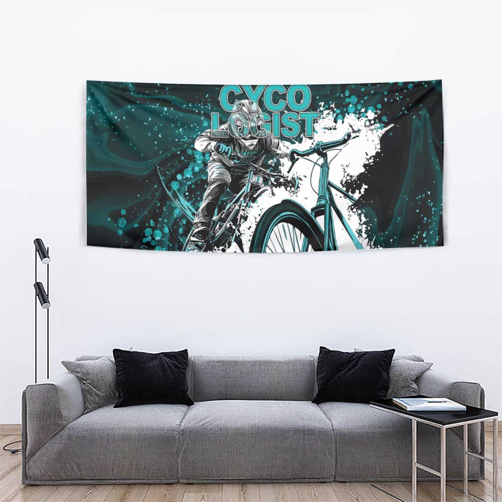 Cycologist Cycling Tapestry Grunge Style - Wonder Print Shop